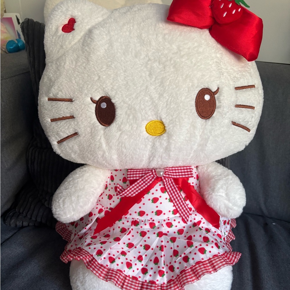 Hello Kitty Plush with Strawberry Dress
